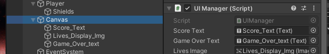 “Game_Over_text” assigned to variable